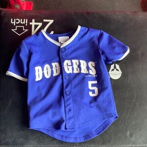 Seager Dodgers Kids Blue Baseball Jersey size xs 4/5